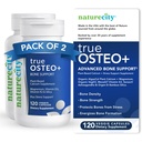 NaturreCity True- Osteo + Bone Dukung dengan Ashwagandha - for Power & Density - Plants - Based Calcium dengan Organic AlgaeCal, Magnesium, Vitamin D3, K2, Silicon & Stress Dukung 124; 240 Vevgie Capsules