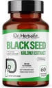 HERBALIST Black Seed Extract 350mg - 60 Vegan Capsules 124; 10: 1 Ekstraksi = 3.500mg Powder Benih Hitam Alami 124; Premium Nigella Sativa Suplemen 124; Tinggi Thymoquinone