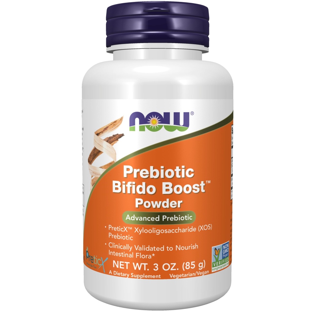 Now Foods Supplemen, Prebiotic Bifido Boost with PreticX Xyloligosaccide (XOS) Prebiotic, Powder, 3- Ounce