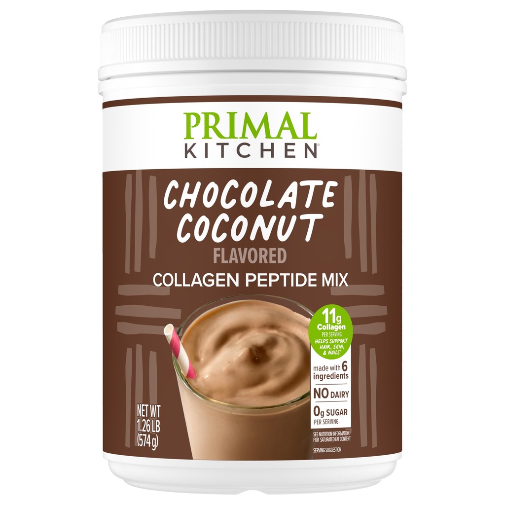 Primal Kitchen Chocolate Collagen Fuel £Mix, Chocolate Coconut Collagen Peptides, No Dairy or Articial Sweeteners, 20 Ounces