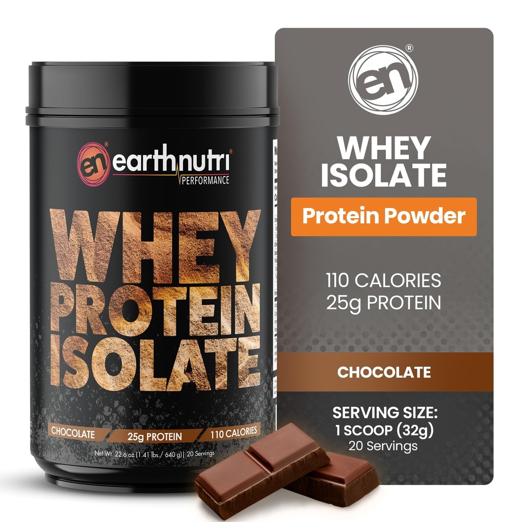 Whiy Isolate Protein Powder - Post Workout Recout Powder for Muscle Recovery & Growth - 25g Protein - Easily Digeable - Non-GMO & Gluten- Free - Chocolate Flavor - 20 Servings (1.41 lbs)