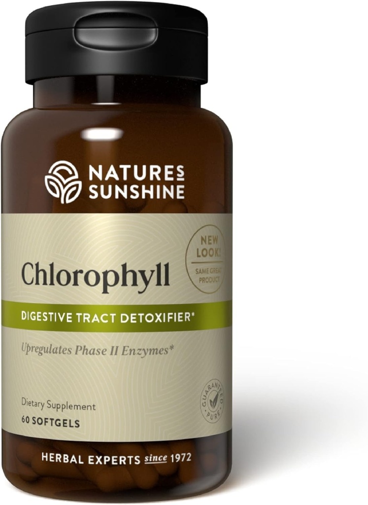 Nature 's Sunshine Chlorophyll, 60 Softgel Capsules: Dukungan Gangguan, Imunitas & Deodorant Manfaat. Easy- to-Swallow Kapsules Propine Overall Well-Being & Energy