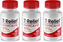 T-Relief Arnica + 12 Actives Relifeing Natural Actions for Back Painess Soreness Aches & Stiffness, Whole Body Fast Acting Relief for Women & Men - 100 Tablets (3 Pack)