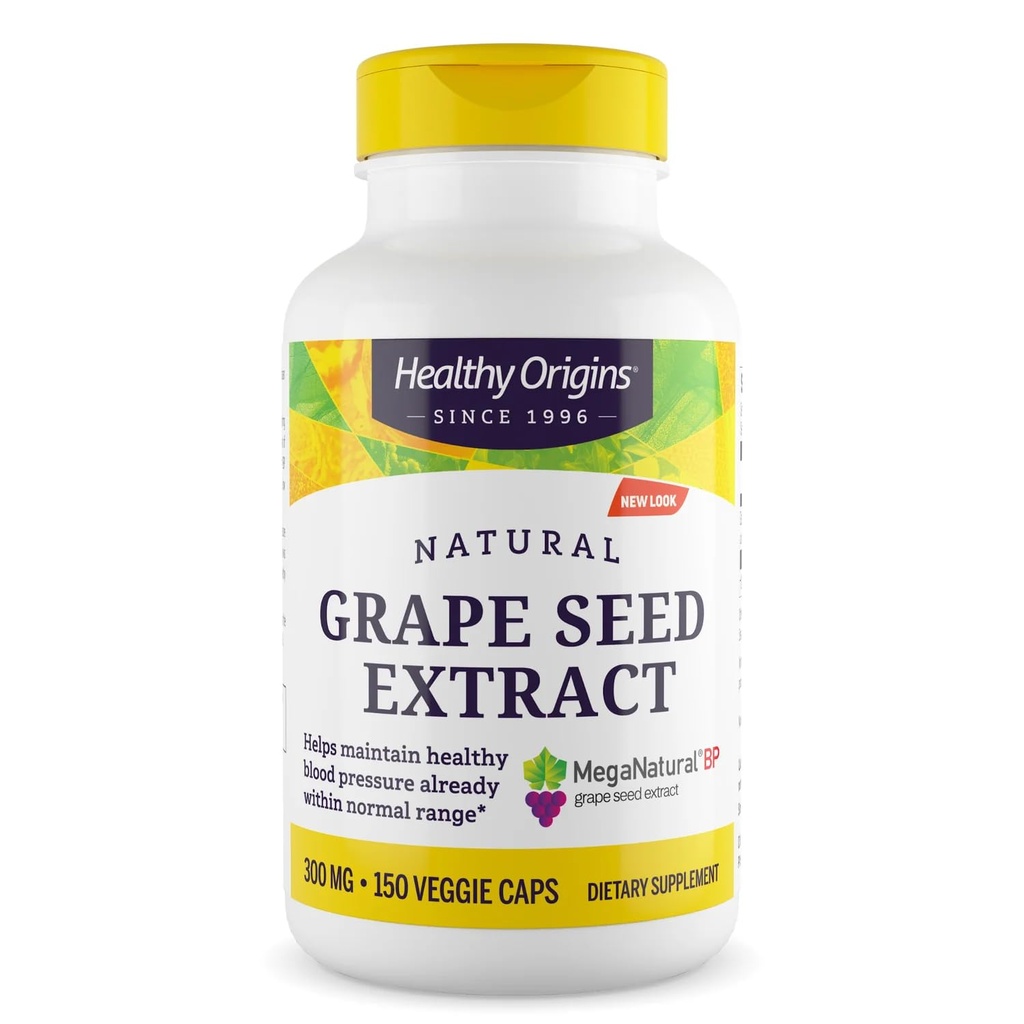 Origins Sehat Grape Extract 300 mg (MegaNatural BP, Non- GMO, California- Grown, Gluten Free, Support Healthy Blood Pressure), 150 Vevgie Caps