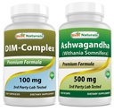 Tambahan DIM Terbaik 100 mg & Ashwagandha Ekstrak 500 Mg