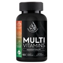 Halal Complete Multivitamin Capsules for Women & Women 124; 42 Fruit & Vegetable Blend with Iron, Zinc, CoQ10, Folic Acid, and Vitamin A, B1, B3, B6, B12, C, D3, E 124; 60