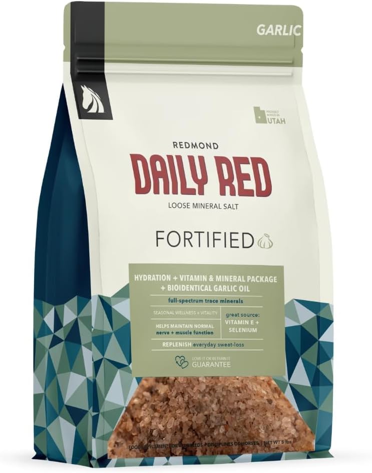 Daily Red Fortifikasi w / Bawang putih - Kuda Vitamin & Mineral Suplemen 5 pon Pouch