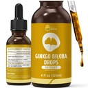 Suplemen Extract Liquid Organik Ginkgo, Dukungan Otak & Fokus, 98% Absorpsi, Vegan, Non-GMO, Alkohol & Gluten Free - 4 Fl Oz