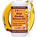 Perusahaan Anjing Wild Alaska Salmon Salmon Formula dengan Omega 3, Fish Oil for Dogs Suplement, Skin & Coat Dog Oil, Itchy Relief, Imune Dukung untuk Joints & Heart, Food Topper, 16 oz.