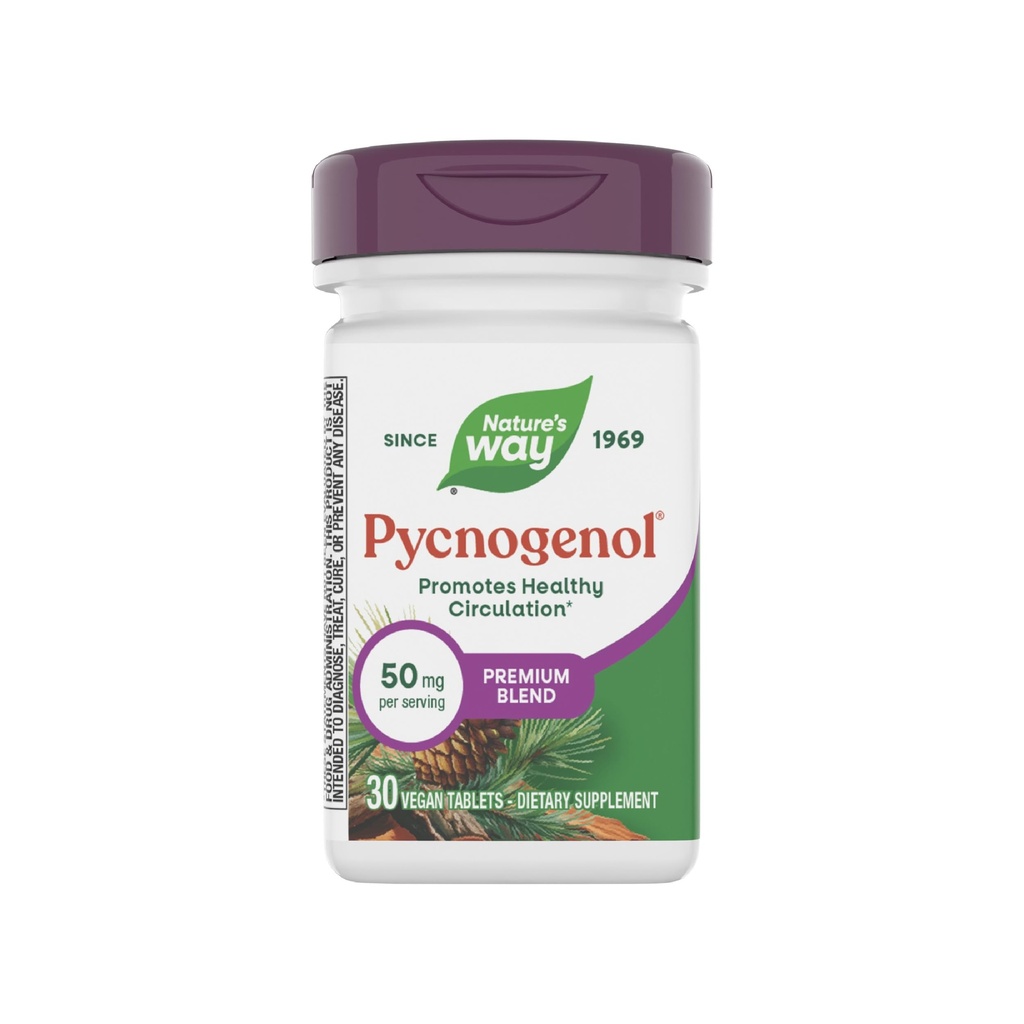 Nature 's Way Pycnogenol, Promotes Healthy Circulation *, 30 Vegan Tablet