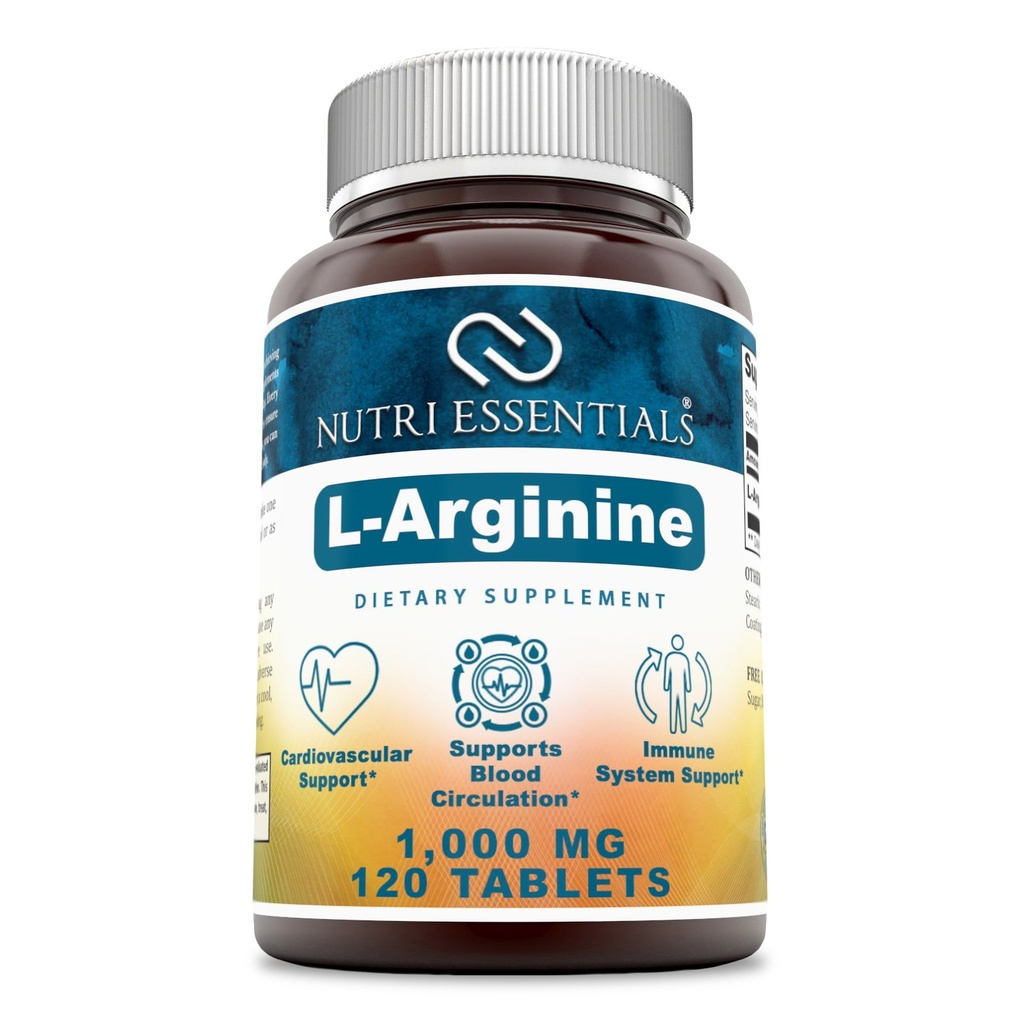 L-Arginine 1000 Mg 120 Tablet Dietary Supplement - Mendukung Kesehatan Kardiovaskular - Mendukung Fungsi Sistem Imune - Memroses Sirkulasi Darah