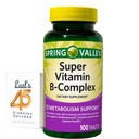 Spring Valley Super Vitamin B Kompleks Kalsium Karbonate, Ascorbic Acid 100 Tablets Bundle dengan 45 Diabe Decoded Lual