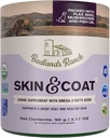 Badlands Ranch - Skin & Coat Canine Suplemen w / Omega-3 Acids Gendut, Org. Ingreasi, Antioksidant Topper, Nawed Coat & Paws, Gabungan, Dukung Shiny Coat & Healthy Skin oleh Katherine Heigle (30 Scoops)