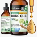BIO KRAUTER ® Menopause Suplemen untuk Perempuan * - Dong Quai Drops 4 Fl.Oz 56 Days of Supply - Vegan Angelica Root Tincture for Menopause Support - Alkohol & Sugar Free - Relaxation & Women 's Wellness