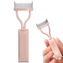 Eyelash Combator, Arc Designed Lash Definer Comb Makeup Mascara Applikator With Cover, Eye Cosmetic Brush Tool (Naked Pink)