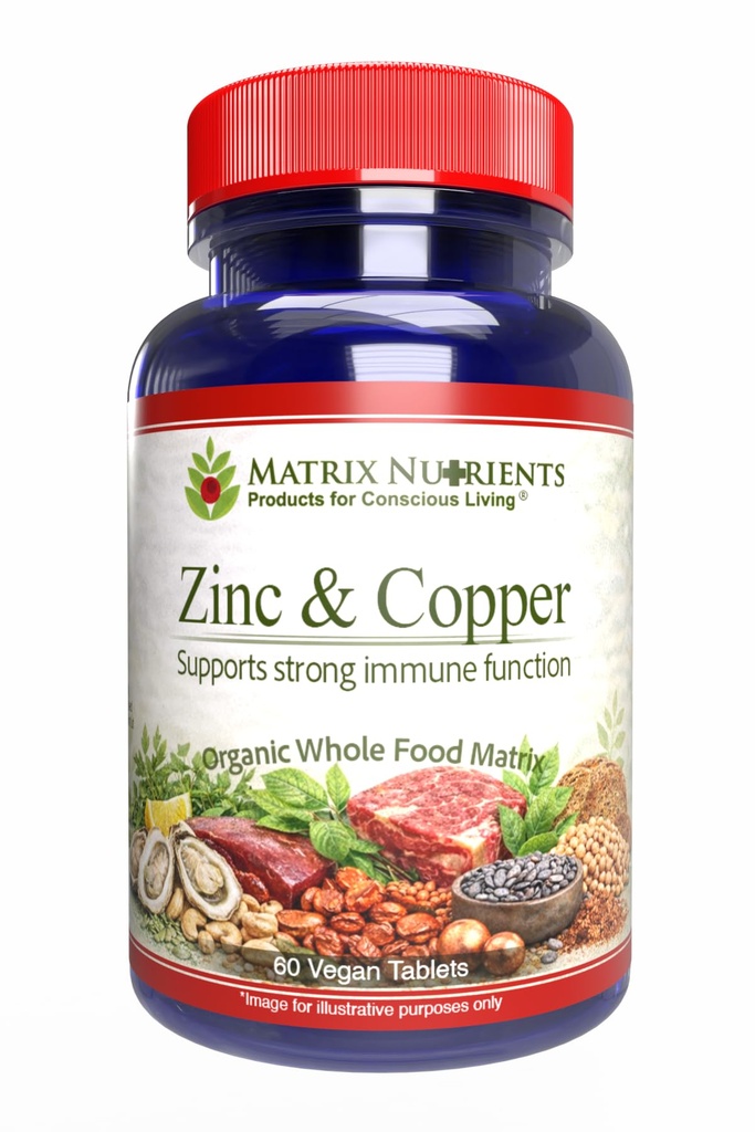 ZINC & Copper - LAB Diuji untuk Kemurnian Tertinggi! Absorpsi cepat, 100% Ingreasi Natural Organik - Dukungan Imune Massive - Perbaiki Hati & Tubuh! - Tablets Vegan (60ct)