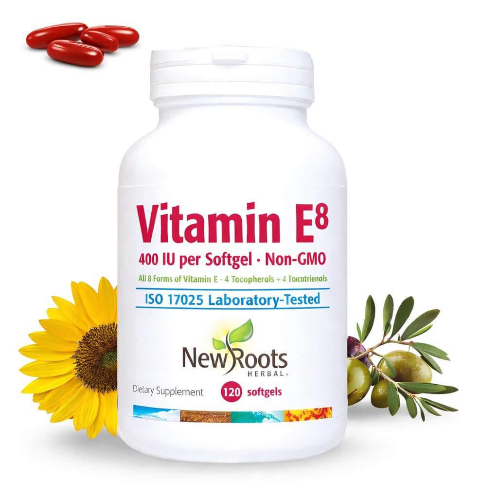 NEW ROOTS HERBAL Vitamin E 400 IU Capsules 12.4; Organic Antioxidant Support:
