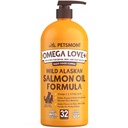Petsmont Omega Love + Wild Alaska Salmon Oil for Dogs Formula 32 oz - Fish Omega Liquid Pompa Cat Support Joint Immune Heart Health Food Supplemen Pets Natural EPA DHA Fatty Acids