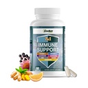GerieNatr Immune Suplemen dengan Vitamin C, D3, Zinc 50mg, Quercetin, Echinacea Purpurea, Sambucus Elderberry dan Ginger untuk Lengkap Imune Pertahanan - 60 Capsules (1 Botol)