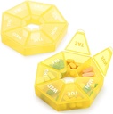2PCS Weekly Pill Organizer Large 7 Day Box Pill Box Organizer Daily Medicine Case for Vitamin Fish Oil Pil Arthritis Friendly