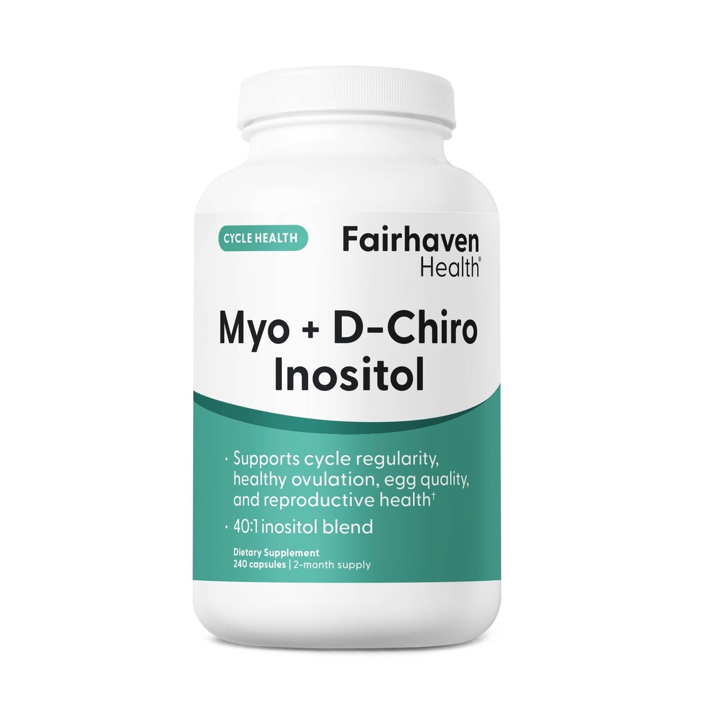 Fairhaven Health Myo- Inositol dan D-Chiro Inositol Suplement for Women 124; 40: 1 Rasio 124; Women Suptilitas Perempuan dan Hormone Balance * 124; Vegan 124; 240 Myo & D-Chiro Inositol Capsules