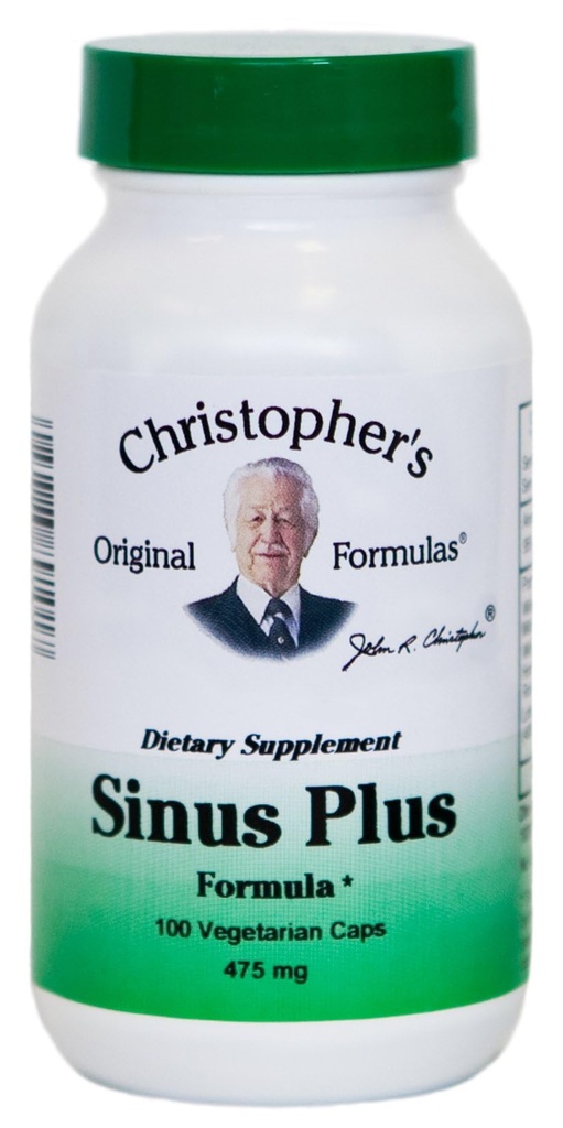 Christopher 's Original Formulas Sinus Plus, Sinus Dukung Kapsul, Whole Herb Synergistic Blend, 100 Count