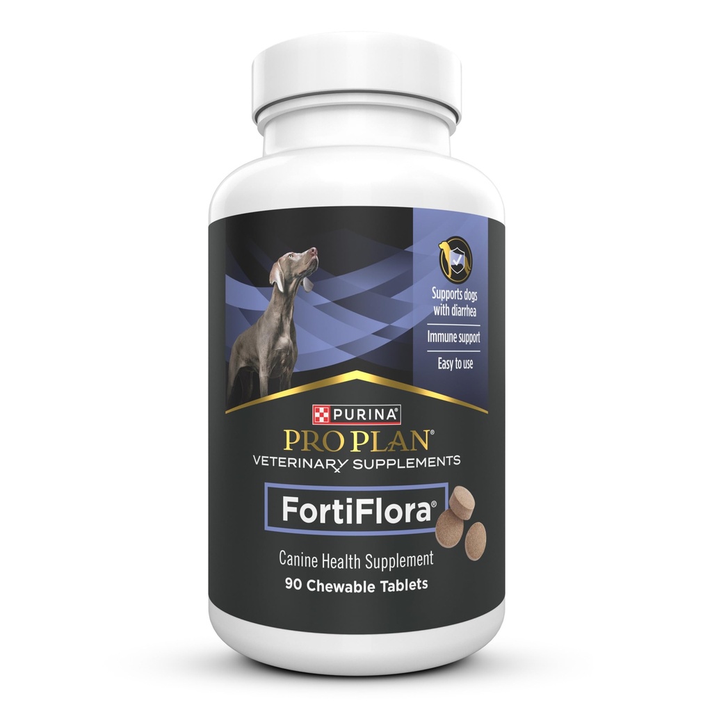 Purina Pro Plan Veterinary Suplemen FortiFlora Progetic for Dogs Chelable Tablet untuk Kesehatan dan Digetical - 90 ct.