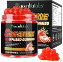 Cretine Monadlat Gummies for Men Women Muscle Growth, Sugar Free - Impprove Power & Performance, Bulk Suplemen Creatine - Pre Workout Gummies - 120pcs
