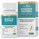 800mg Digetical Enzymes for Men and Women with Progorious & Organic Pregities, 8 Key Enzymes, Protease, Amylase & Lipase for Bloating, Gas Relief, Non-GMO 124; 90 Capsules