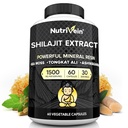 Nutrivein Premium Pure Himalaya Shilajit for Men and Women - 1500 mg - 60 Capsules - Extract Resin Kuat Dicampur dengan Es Laut Irlandia, Tonkat Ali, & Ashwagandha - Vitalitas, Kejelasan, & Performance