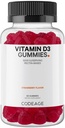 Codeage Vitamin D3 Gummy Vitamin, Vitamin D3 5000 IU Cholecalferol 125 mcg - 2 -Month Supply - Soft Pectin- Berdasarkan, Animal Ganatin - Free Vitamin Gummy, Strawberry, Gluten- Free - 60 Gummies