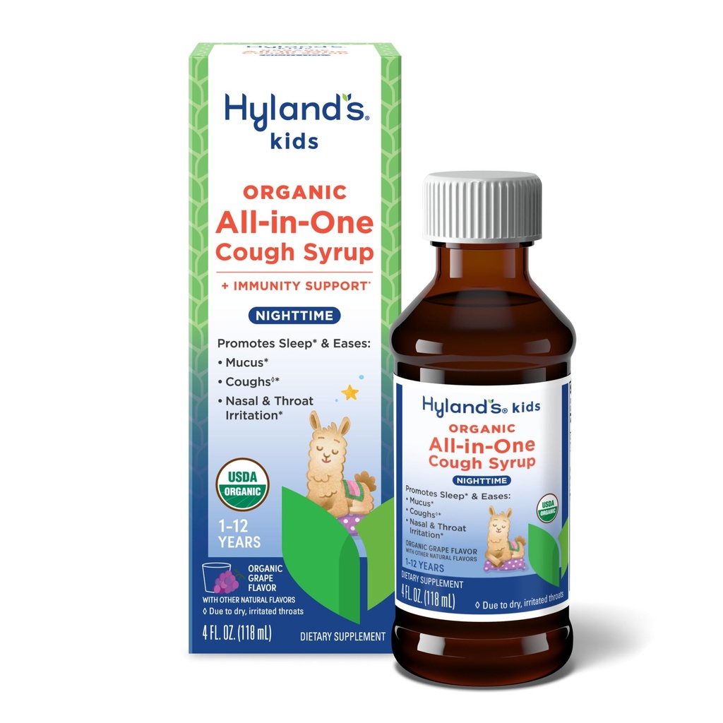 Hyland 's Kids Organic All in One Cough Syrup Nighttime - Grape
