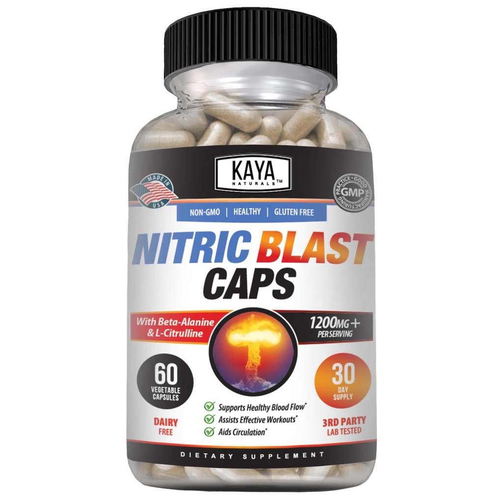 Kaya superial - Nitric Blast Poweralll-Natural Herbal Supplement for Maximum Health Benefit 124; Pre-Workout 124; Meningkatkan Energi 124; Diimproved Nighttime Performance (60 Count (Paket 1)