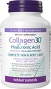 Webber Collagen30 dengan Acid Hyaluronik, Bioactive Collagen Peptides, 180 Tablet, Membantu Mengurangi Mata Wrinkles dan Fine Facial Line, Non GMO