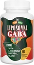 Liposal GABA dengan Suplemen L-Theanine 1200mg - Penyimpangan Absorpsi Tinggi GABA kompleks dengan Ashwagandha, Chamomile, Tart Cherry Herbal Suplemen untuk Pria dan Wanita, 60 Softgeels