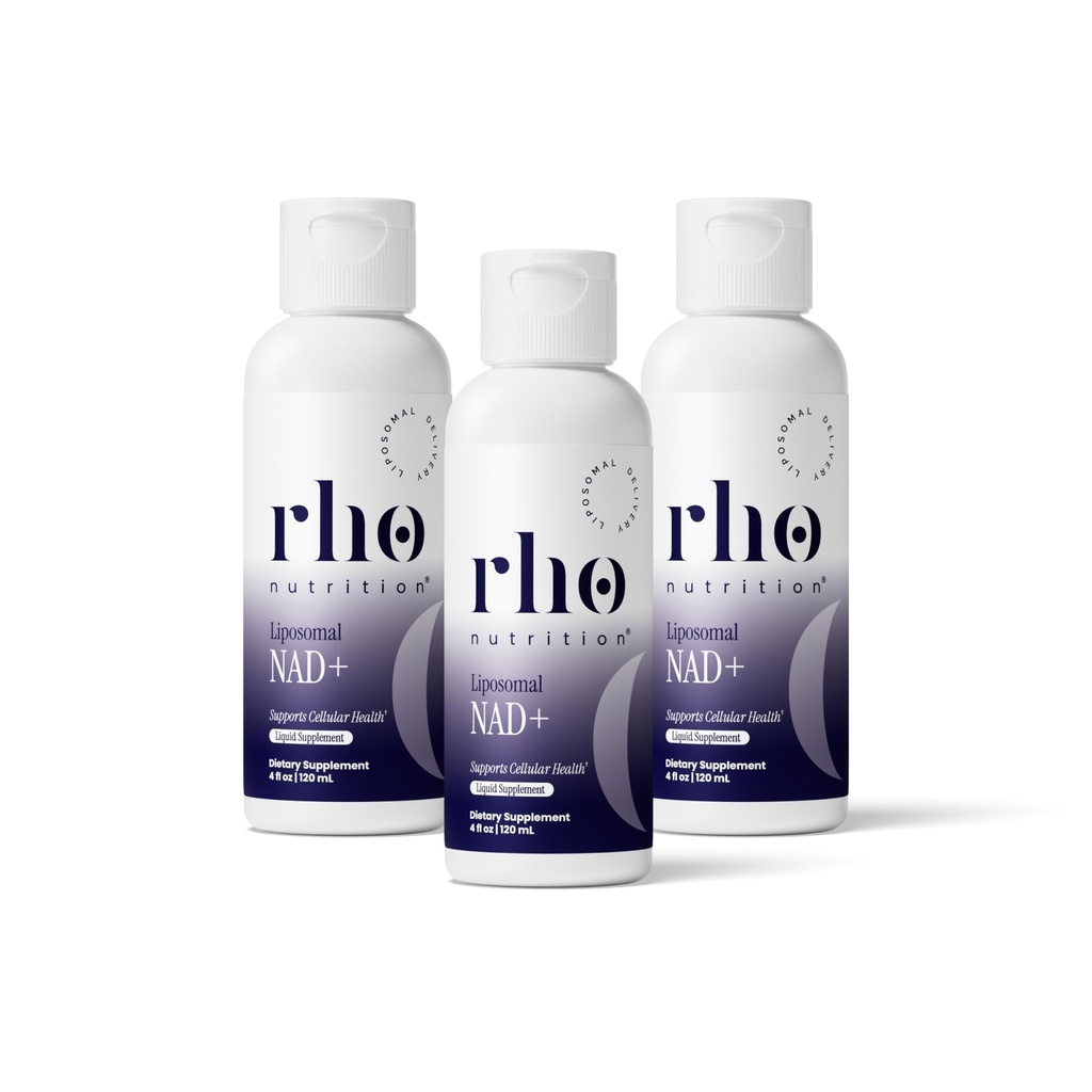 Rho Nutrition Liposal NAD + - Tambahan Liquid Dirancang untuk Mendukung Absorpsi - Bentuk Aktif NAD + Mendukung Kesehatan Sel Normal, Penuaan Sehat, Metabolisme Energi & Vitalitas - 3 Pack