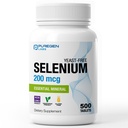 Puregen Labs Selenium 200 mcg Yeast Free Estial Mineral - 500 Vegetarian Tablet lear 124; Imune & Antioksidant Dukung 126; Non-GMO, Gluten Free, Dibuat di USA