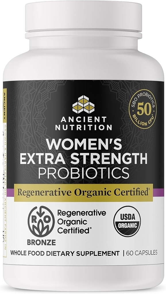 Unsur Regeneratif Nuklir Kuno Protein Tersertifikasi untuk Perempuan, Progitive Women 's Extra Energy, Ditraffic Healthy dan Imune System Fungsi Dukungan, 25 Milyar CFUs * Per Serving, 60 Count