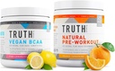 Truth Nutrition Natural Athlete Workout Stack - Vegan BCAA (Pink Lemonade) + Natural Pretraining (Orange Tangerine)