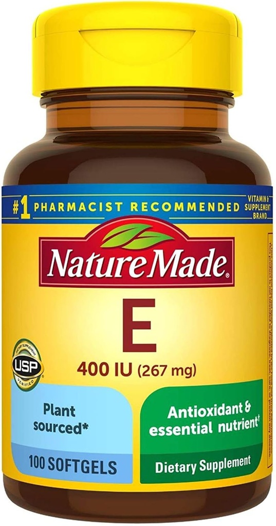Nature Made Vitamin E 400 I.U. Softgels 100 ea (Paket 2)