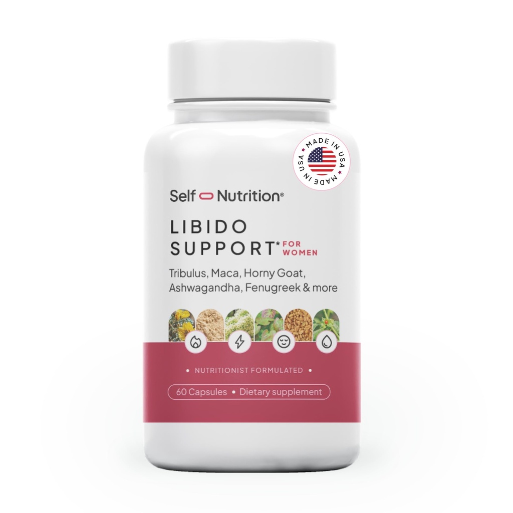 Dukungan Libido untuk Perempuan, Sensitivitas & Desire, Libido Booster untuk Perempuan dengan Horny Goat Weed, maca, trialus, ashwagandha & More - Vegan, USA, Keto, Testing Partai - 60 Capsules.