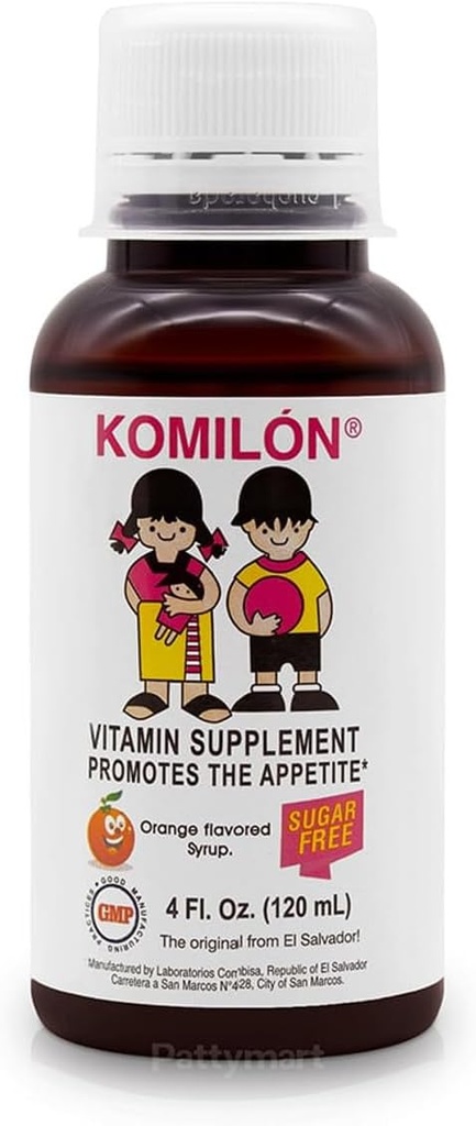 Komilón- Dietary Supplemen 4fl oz- Vitamin dan nutrisi yang Estila el apetito en los niños