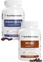 Jamur Real Vitamin D2, Zinc (120ct) dan Reishi 415 (90ct) Bundle dengan Chaga - Dukungan Alam untuk kekebalan tubuh, Lebih baik Tidur, dan Relaxation - Vegan, Gluten Bebas, Non-GMO, Organik Mushroom Extracts