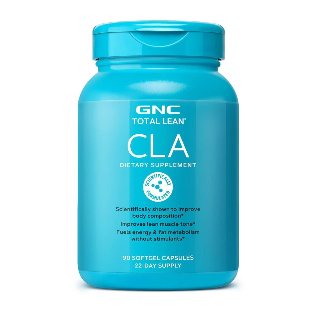 GNC Total Lean CLA 124; Memperkuat Komposisi Tubuh & Lean Muscle Tone, Fuels Fat Metabolisme & Energy Without Stimulants 124; Gluten Free Softgels 124els, 90 Softgels