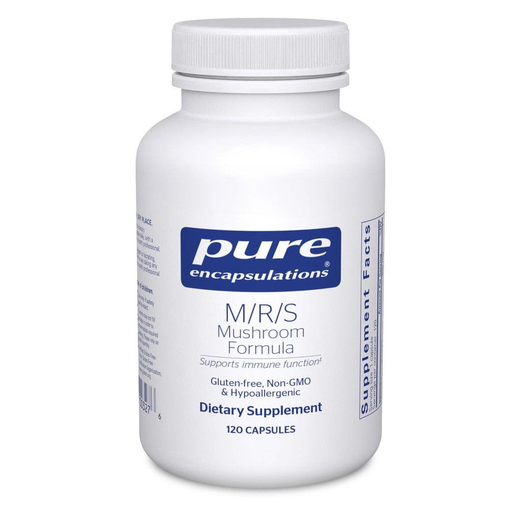 Enkapsul Murni M / R / S Mushroom Formula 124; Suplemen Hipoalergenik Promosi Kesehatan Imune dan Menyediakan Dukungan Physiologi Broadtrum 124; 120 Capsules