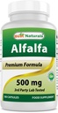 Sastra terbaik Alfalfa Green Super Food 500 mg 180 Capsules (180 Cacah 1)
