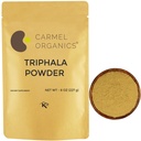 CARMEL ORGANICS Triphala Powder (8 Ounces) for Digetical Support 124; No added Preservations 126; Equal Blend of Harad, Baheda & Amla Fruits