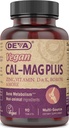 DEVA Vegan Cal MAG Plus Suplemen dengan Kalsium, Magnesium, Zinc, Boron, Vitamin C, D & K, 90 Tablet, 12- Pack