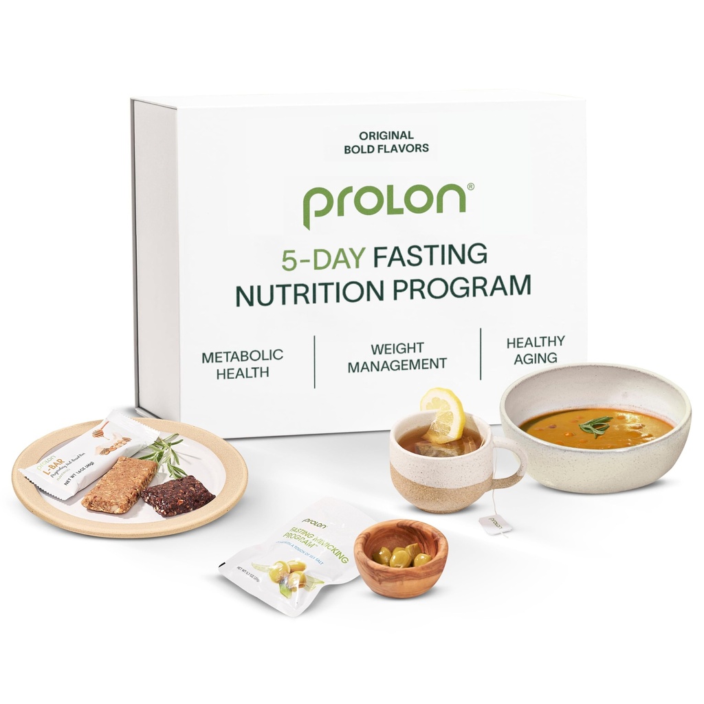 Prolon 5-Day Fasting Kit 124; Fast With Food 124; Supports Cellular Reperemenation & Healthy Aging 14; Lower-Calorie, Plant - Based Meals & Snacks 124; Dikembangkan untuk Tidak Break Fast (Flavors Bold)