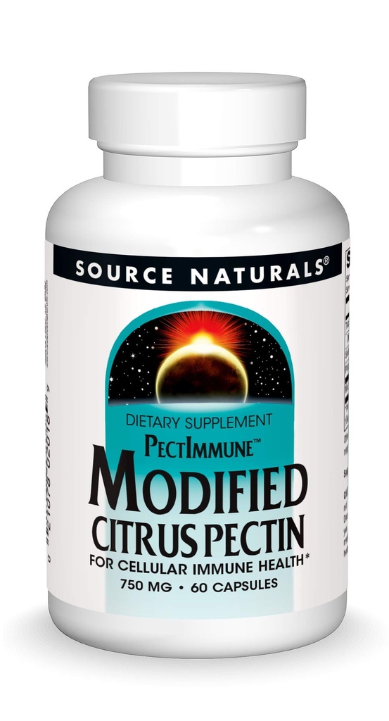 Sumbal Sumber PectAmmune, Citrus Pectin Diubah, Untuk Kesehatan Ammune Sel *, 750mg - 60 Kapsul